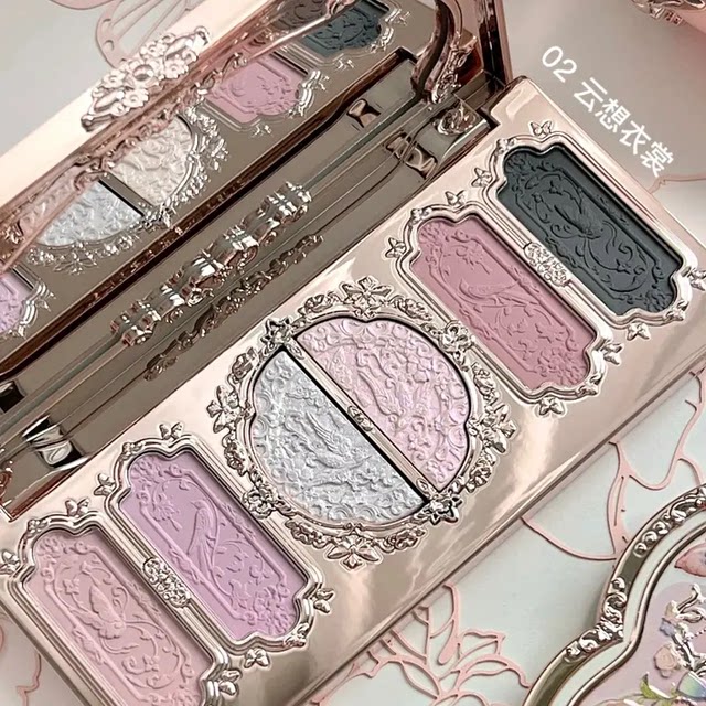 Flower Knows Butterfly Cloud Shoulder Series Six-Color Eyeshadow Palette Matte Fine Earth Tones Shimmering Pearlescent