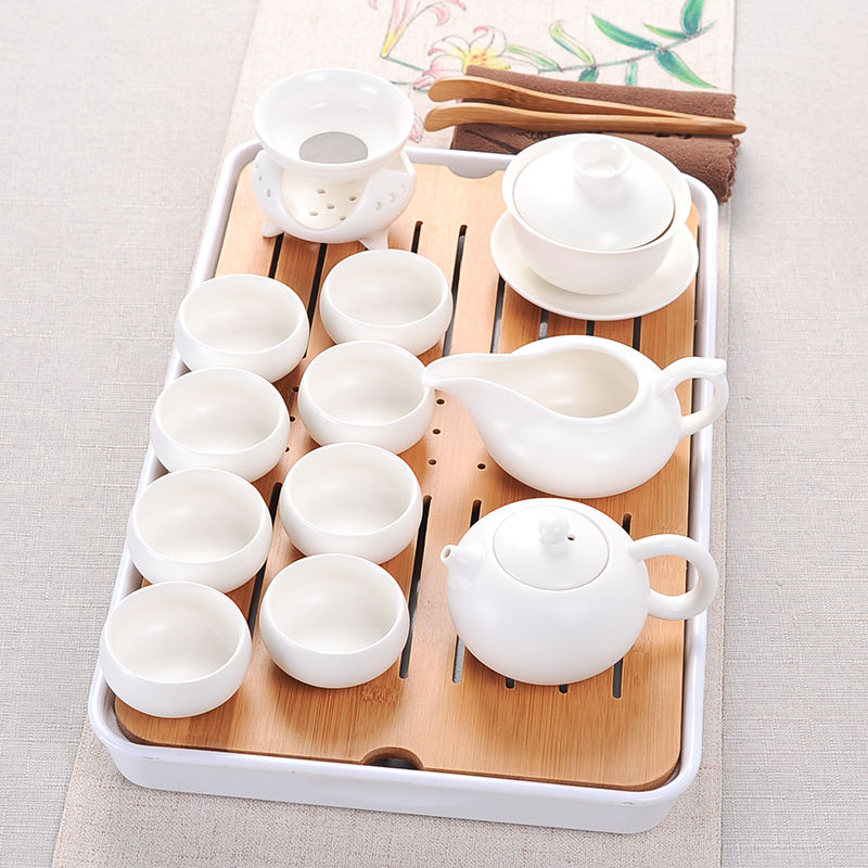 Kung fu tea sets domestic tea cup a visitor office ceramic cup tea tray was contracted and I sitting room
