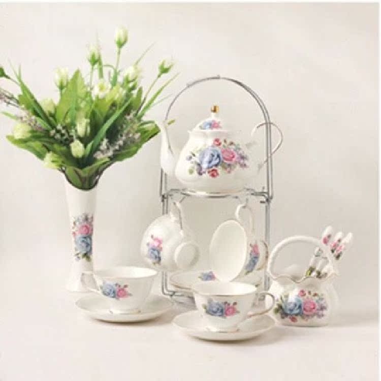 European ipads China coffee cups and saucers suit red cup teapot tea set household decoration decoration tea in the afternoon