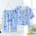 Childrens đồ ngủ lụa cotton mùa hè mỏng nhà băng lụa cậu bé phim hoạt hình bé trai cotton điều hòa không khí quần áo. 