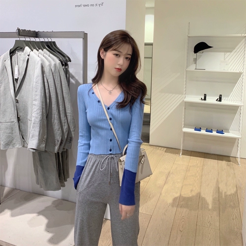 Осенняя тонкая накидка, кардиган, короткий трикотажный лонгслив