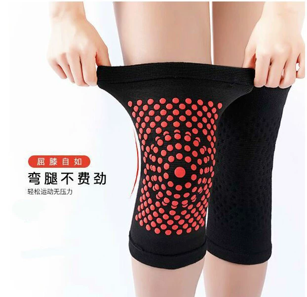 Nhà máy bán trực tiếp than tre tự sưởi ấm điểm phủ bọt đàn hồi hai mặt đàn hồi bốn mặt đàn ông và phụ nữ đệm đầu gối thể thao đồ bảo hộ - Dụng cụ thể thao