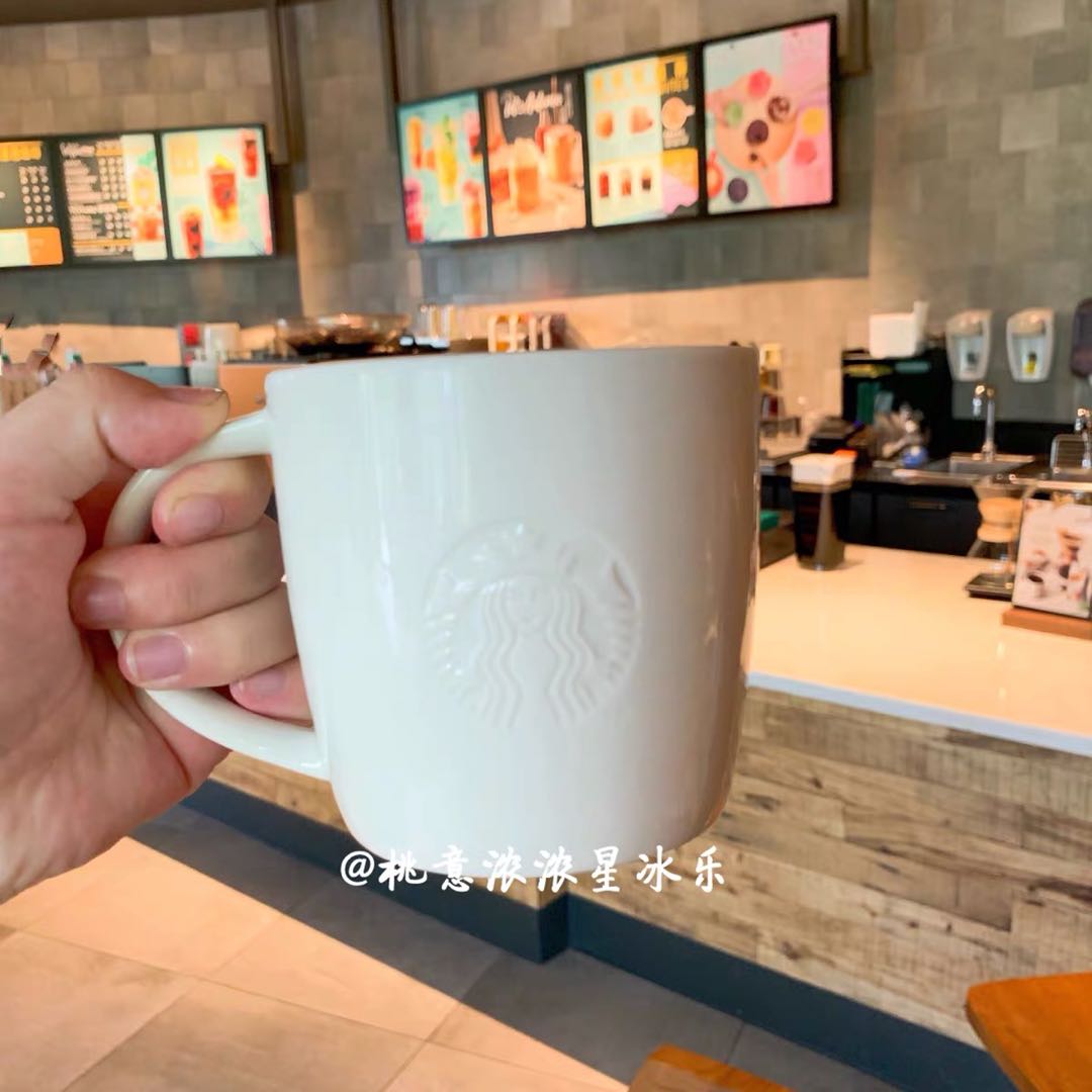 Starbucks Classic Ceramic Cup White Store Special Mug Mermaid Water Cup Embossed logo Large Capacity Cup