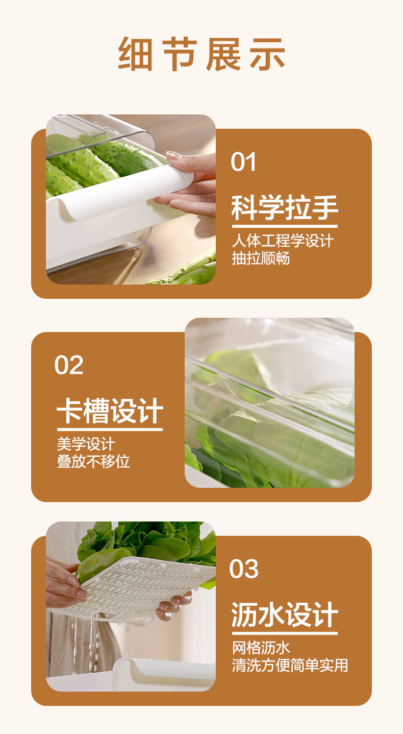 冰箱收纳盒食品级密封保鲜冷冻专用厨房水果蔬菜多功能鸡蛋储物盒详情15