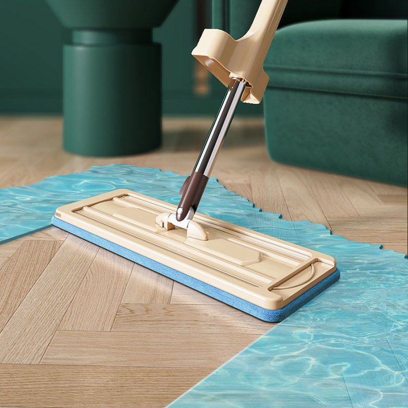Tofin hand-washing flat lazy large mop household floor wet and dry dual-use handle a mop absorbent mop net