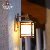 Patio Wall Lamp Outdoor Waterproof Villa External Wall Large Doorway New Chinese Retro Outdoor Balcony Ultra Bright Solar Lamp