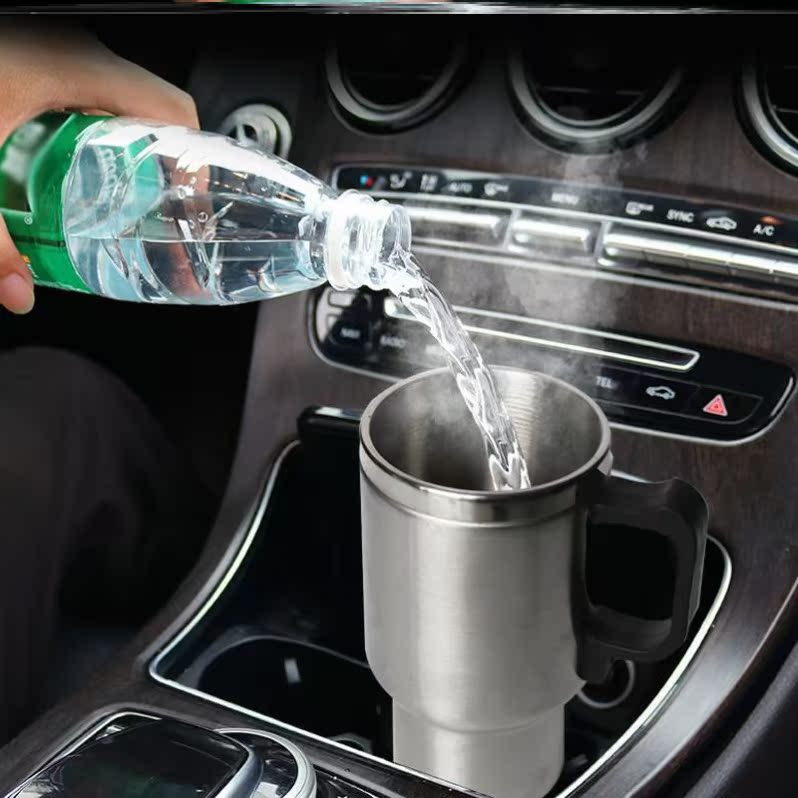 That car electric heating cup heating cup car thermos cup kettle hot and cold cup stainless steel liner 12V