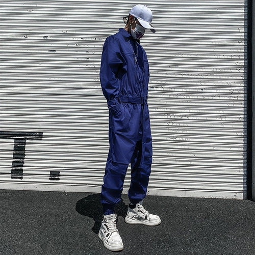 Лонгслив, нарукавники, японское боди в стиле хип-хоп, ретро трендовые штаны подходит для мужчин и женщин, универсальный комбинезон