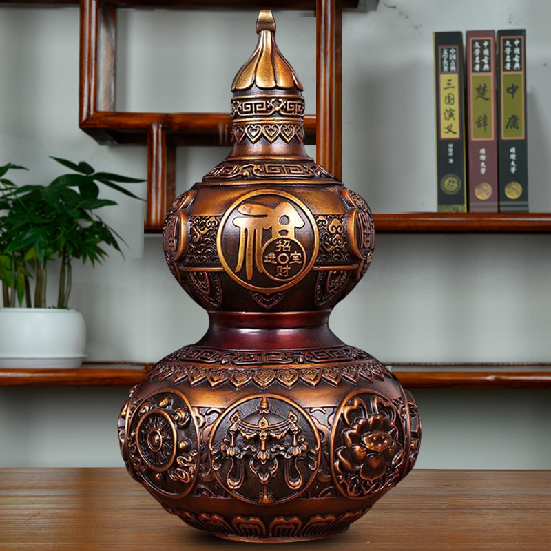 Pure copper hyacinth Merchants Swaying Pieces Open Cover Hollow Xuanguan Wine Cabinet Feng Shui Opening of the Sucking Cucuplinth Office Furnishing