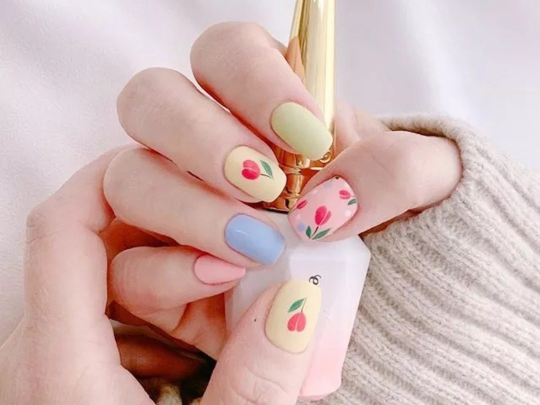 (Hanjin National style nail Eyelash Studio)Japanese single high-end modeling painted nail smudge nail Xi'an