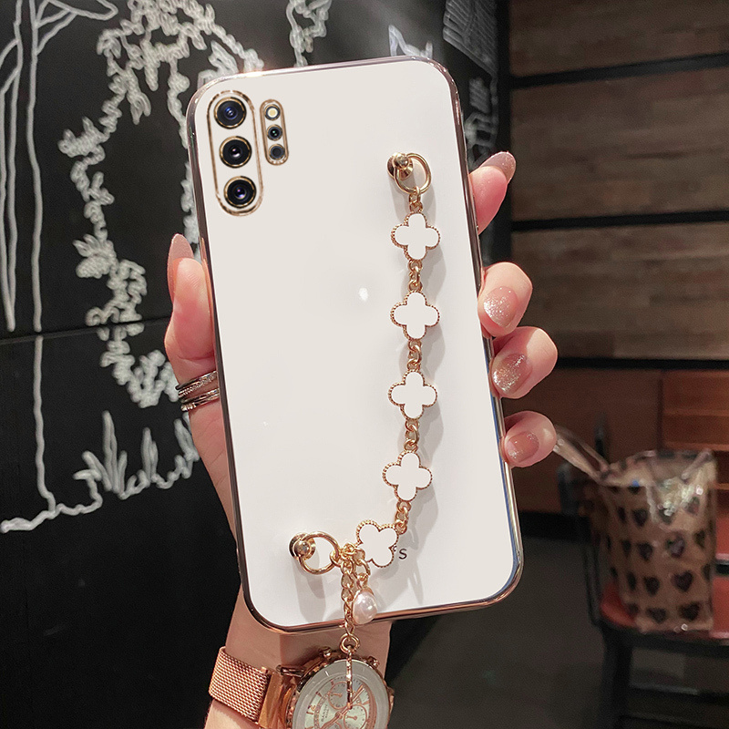 Suitable for Samsung Note10 Phone Case Note10+5G Protective Note10Plus Silicone Case Pro with Wrist Chain Galaxy Full-Cover Anti-Drop Soft Case N9760 Women's Model 9700 Popular Online Note10
