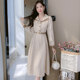 Autumn doll collar dress women's spring and autumn dress 2022 new style French retro long skirt with waist and thin temperament