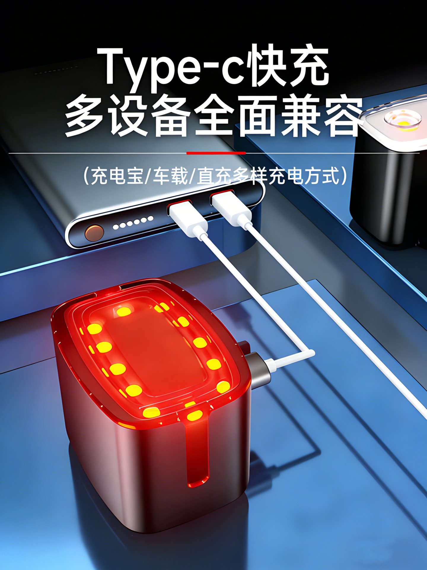 Bicycle Night Lighting, Mountain Road Bike, Bicycle Headlight, Strong Light, Night Cycling Light, Rear Tail Cycling Equipment