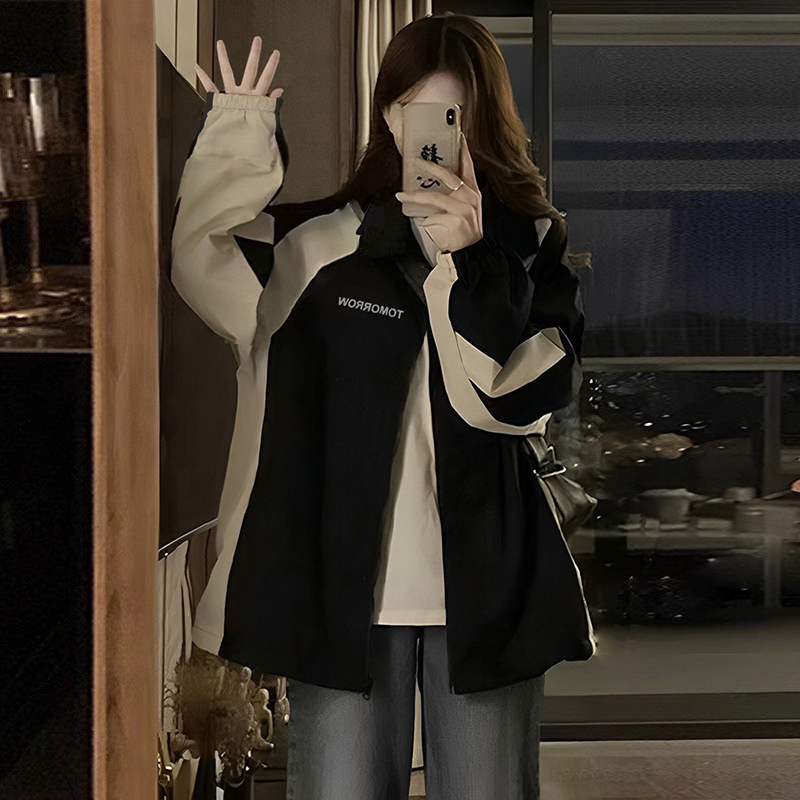 Women's Spring and Autumn Jacket, Loose and Versatile, Casual, Student, Sports, Couple, Early Spring Thin Jacket, Trendy Top