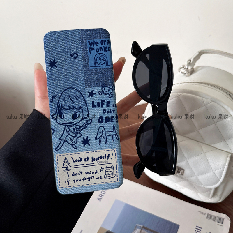 Cowboy-Style Nara Yoshitomo Glasses Case, High-Looking and Portable Women's Sunglasses Case, Student and Children's Myopia Glasses Storage Cowboy-Style Nara Yoshitomo Glasses Case, High-Looking and Portable Women's Sunglasses Case, Student and Children's Myopia Glasses Storage