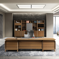Solid Wood New Office Owner Table New Chinese General Manager Big Bandae President Table Brief Modern Table And Chairs Combination