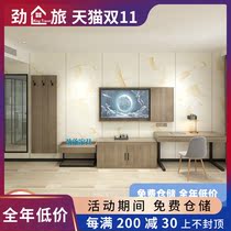 Hotel hotel steel frame TV luggage cabinet hanging board mirror combination modern and simple hotel standard room full set of customization