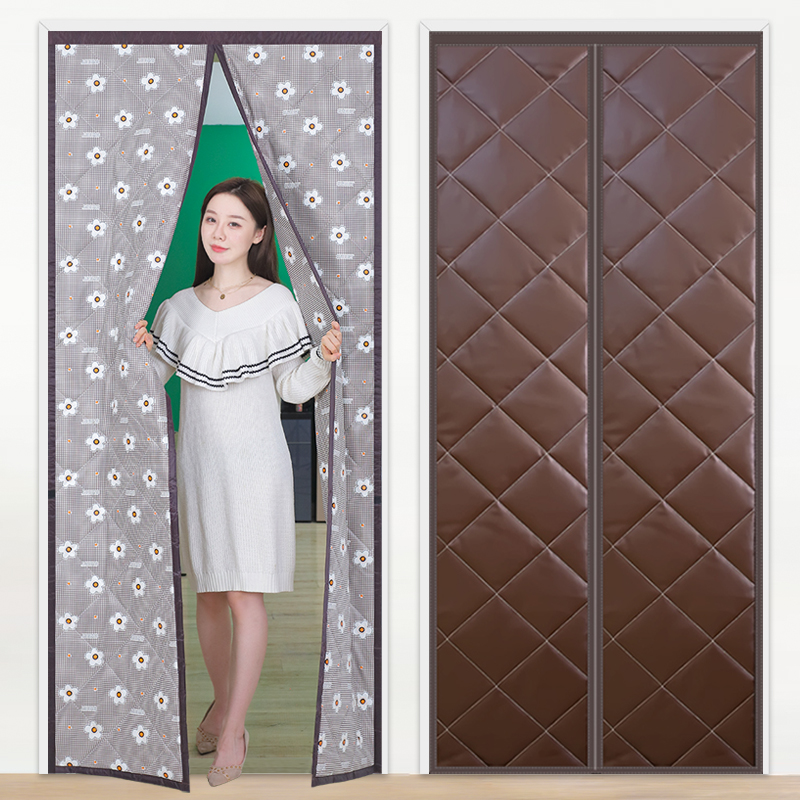 Winter cotton curtain household thickened wind-proof wind-proof sound insulation warm cold-proof air-conditioning partition hanging curtain autumn and winter
