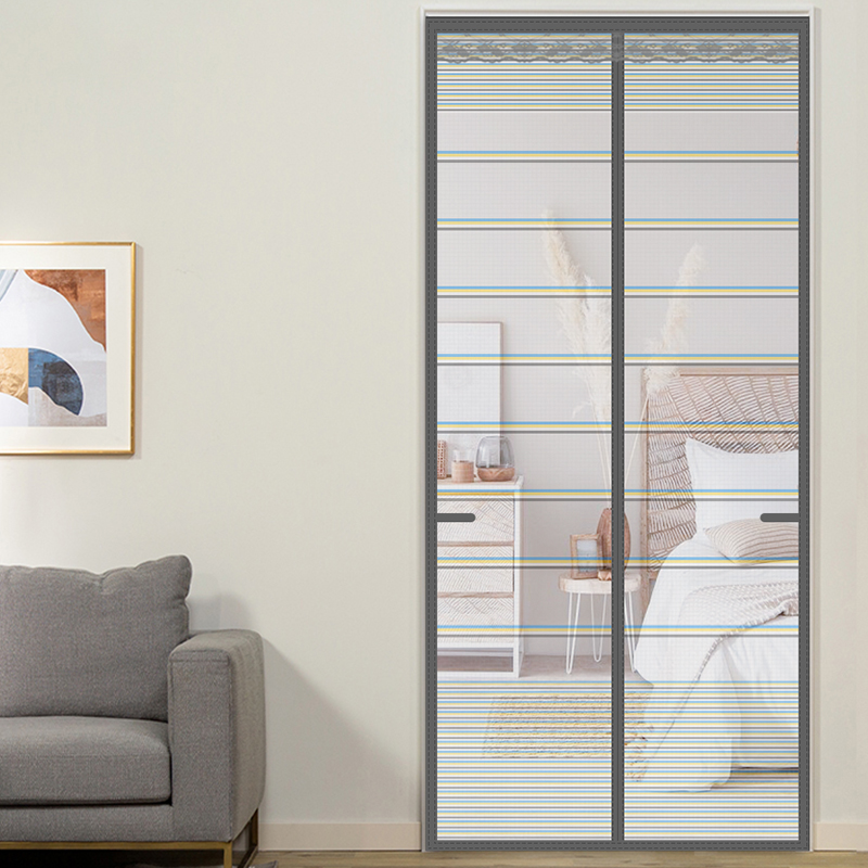 Summer mosquito-proof door curtain magic sticker upscale magnetic home magnet for suction muted and encrypted anti-fly insect ventilation yarn door