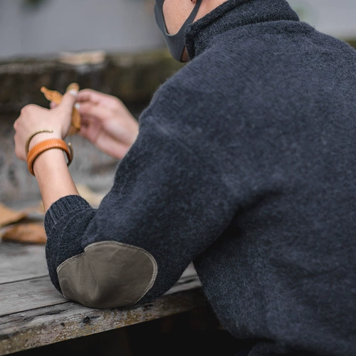 Ретро утепленный демисезонный свитер, трикотажное бархатное термобелье, в американском стиле