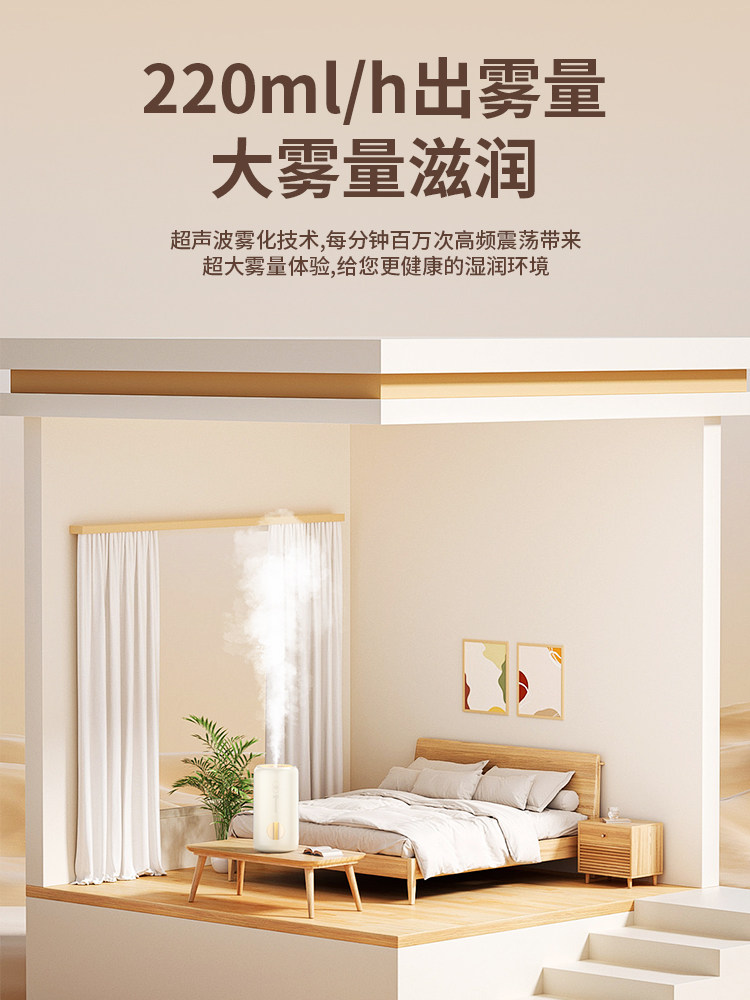 2025 New Model Humidifier, Small Size, Large Mist Output, Office Desktop, Mini Home Use, Bedroom, Pregnant Women, Infants, Silent