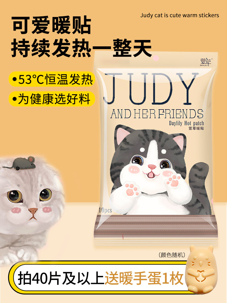 Daylily warm stickers Cartoon warm baby stickers Girl students winter cold warm palace cold warm stomach hot compress relieve dysmenorrhea