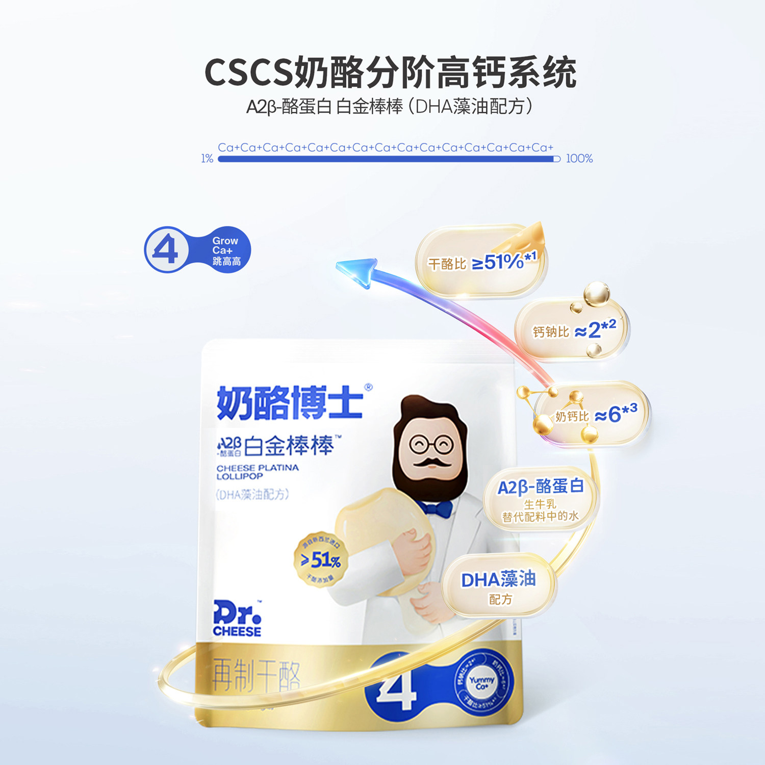 Cheese Dr. A2β casein platinum cheese stick high calcium snack 360 100g