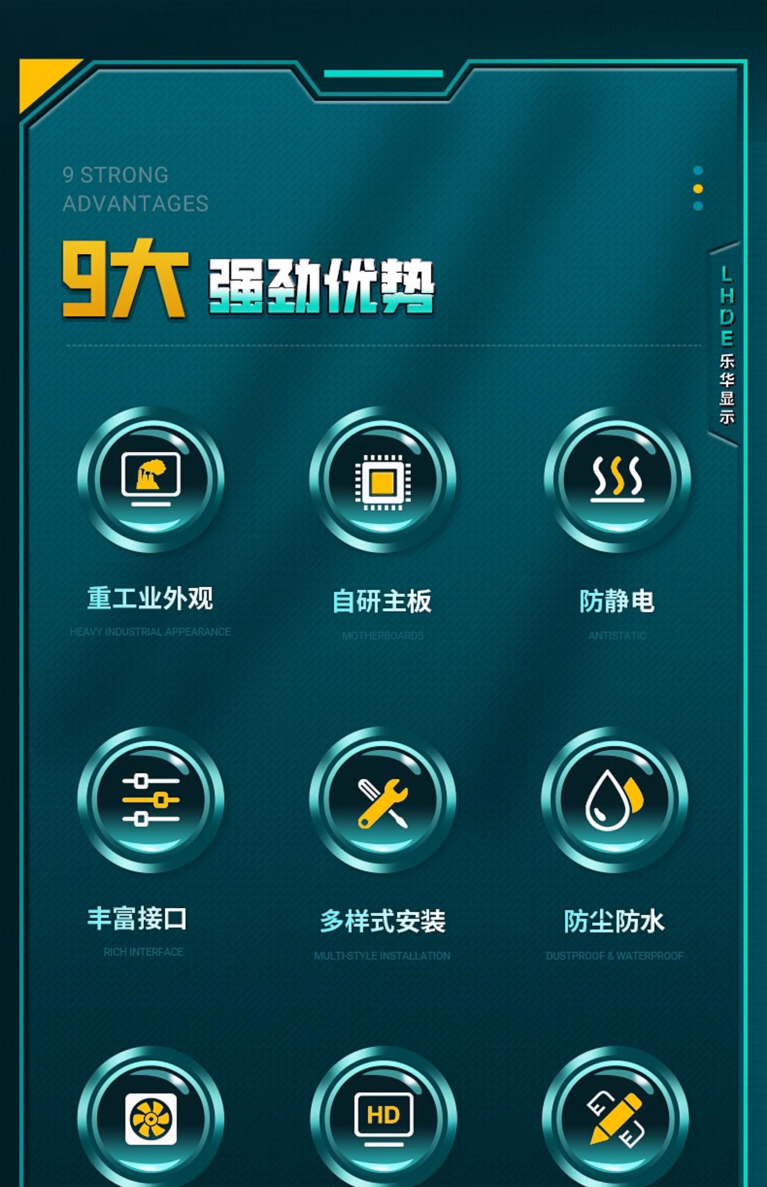 Монитор 8-21.5寸工业电脑一体机航空接头电容触摸车间产线工控平板电脑 Lhde