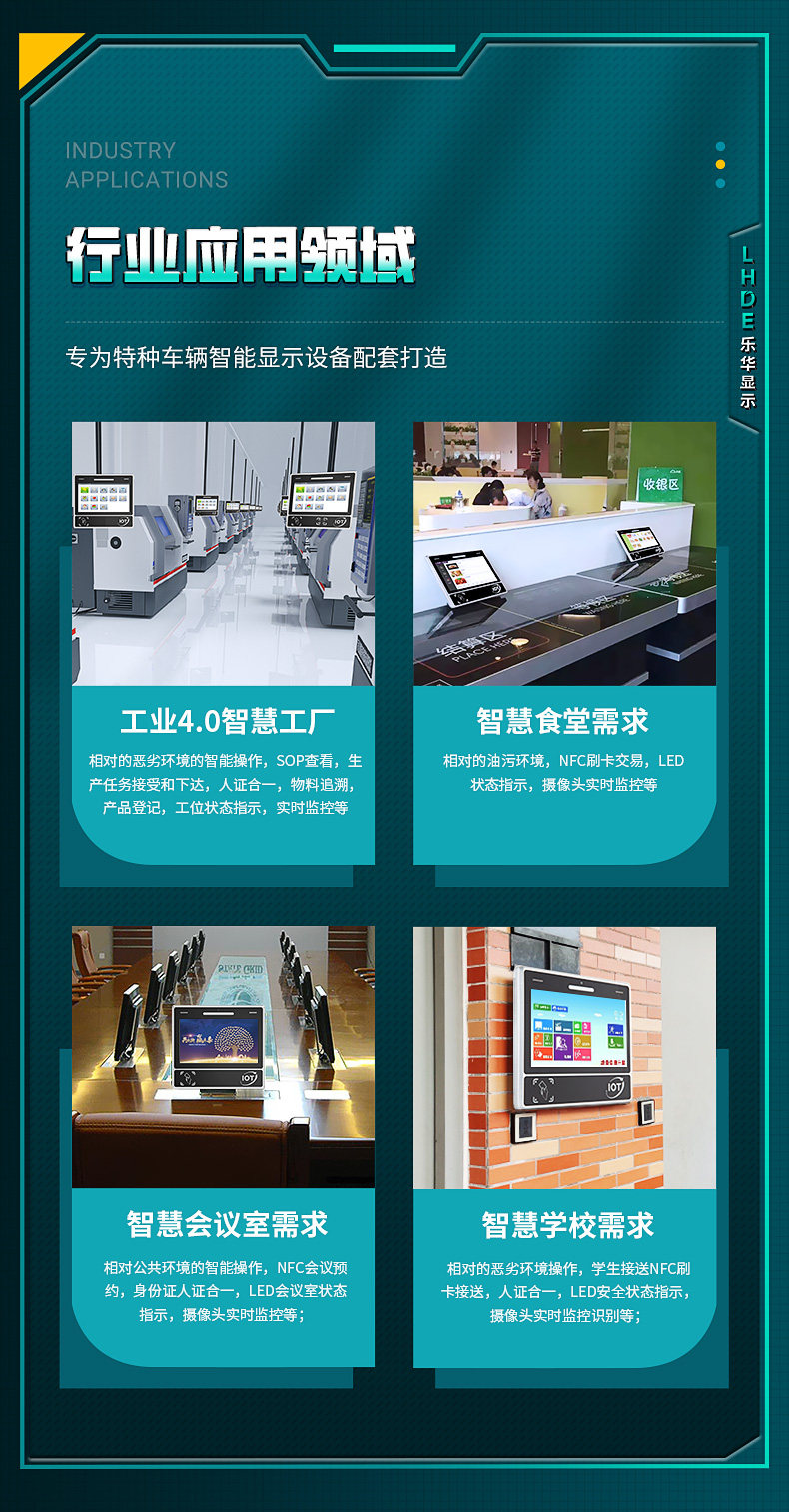 Монитор 11.6寸工位机抗电磁干扰 mes系统工厂车间sop刷卡工控电脑一体机 LHDE