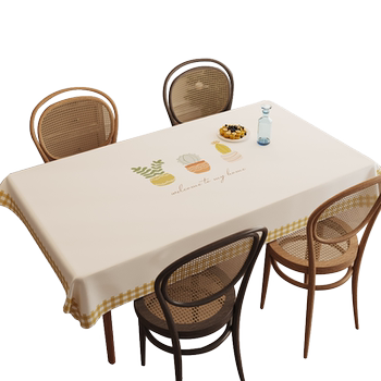 Tablecloths, no washing, oil-proof, waterproof, small and fresh dining tablecloths Tablecloths, no washing, oil-proof, waterproof, small and fresh dining tablecloths