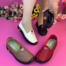 Chichita Department Store Full Leather Soft Face Moms Shoes New Hand Stitches Soft-bottom Casual Single Shoes Big Anie Shoes Workshop