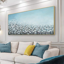 Hand-painted oil painting spring flowers scenery modern living room hanging painting sofa background wall bedroom horizontal decorative painting flowers