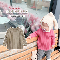 AXiaoxuan Baby Boy Clothing Winter New Baby Boy Sweater Children Foreign Air Needle Weasel-weaters Korean version of the undershirt