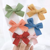 Cotton wool bow tie child hair dressing girl hair clip hair head rope hair ring baby leather fascia does not hurt the Korean version card