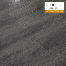 Gray embossed laminate flooring For Home Environmental-Friendly bedroom floor heating Abrasion Resistant Waterproof 12mm