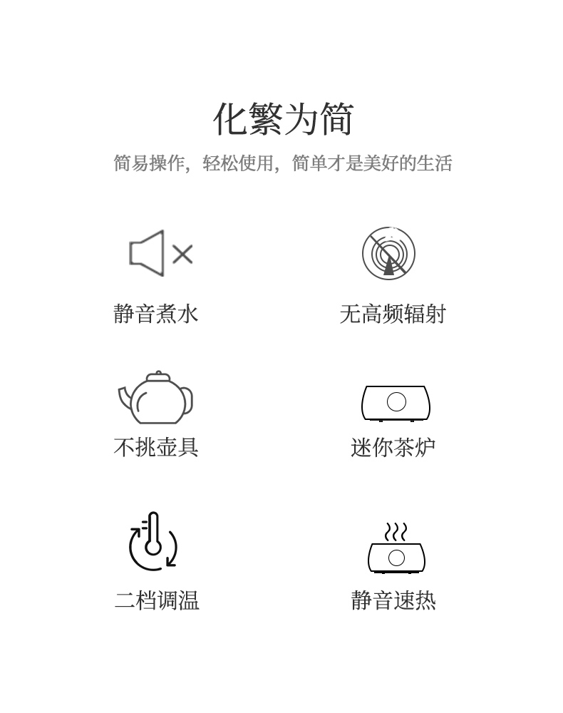 新德隆 小型电陶炉 煮茶炉 800W 还原炭火煮茶 图2