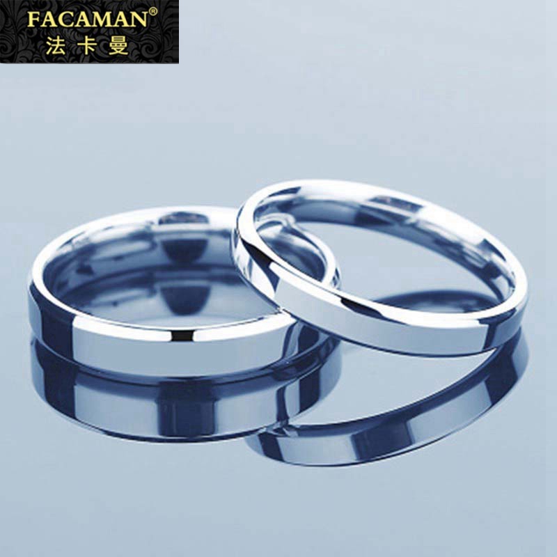 Couple Gift Remembrance Vegan Ring Female Male Pure Silver Small Crowddesign A Pair of Ring Platinum Couple's Lettering Tide