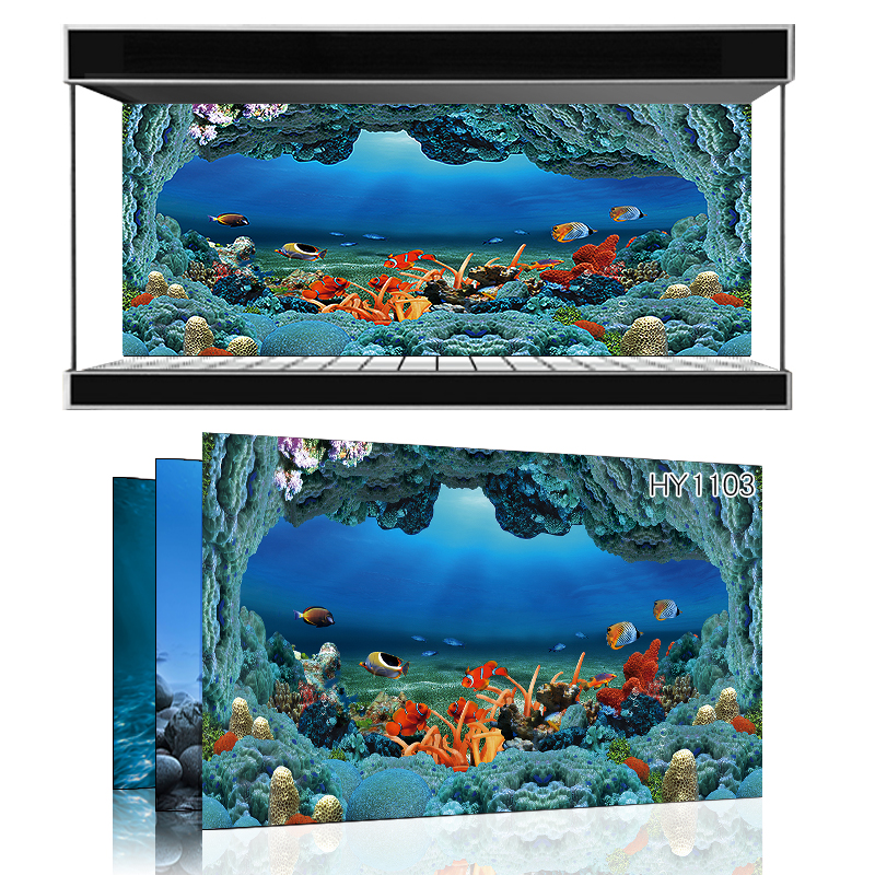 Beauty Favorite to Do Fish Tank Background Marine Seafloor World One Meter Sunshine Seawater Fish Tank Mural HY1103