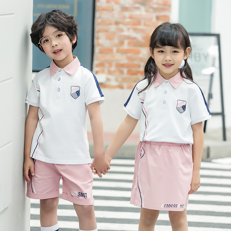 Kindergarten Garden Suit Summer Clothing Short Sleeve Class Clothes Elementary School Kids School Uniforms Children Casual Sportswear Suit Graduation Photos Clothing