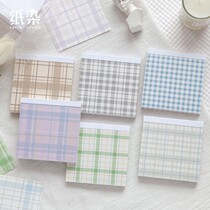 Paper-dyed 100 sheets of paper plaid handbooks with cuddly panes to sign Ben without sticky hands Tent Material Poo paper