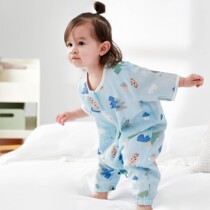Wilberu baby sleeping bag baby thin spring autumn and autumn winter anti-kick quilt children gauze sleeping bag CUHK child