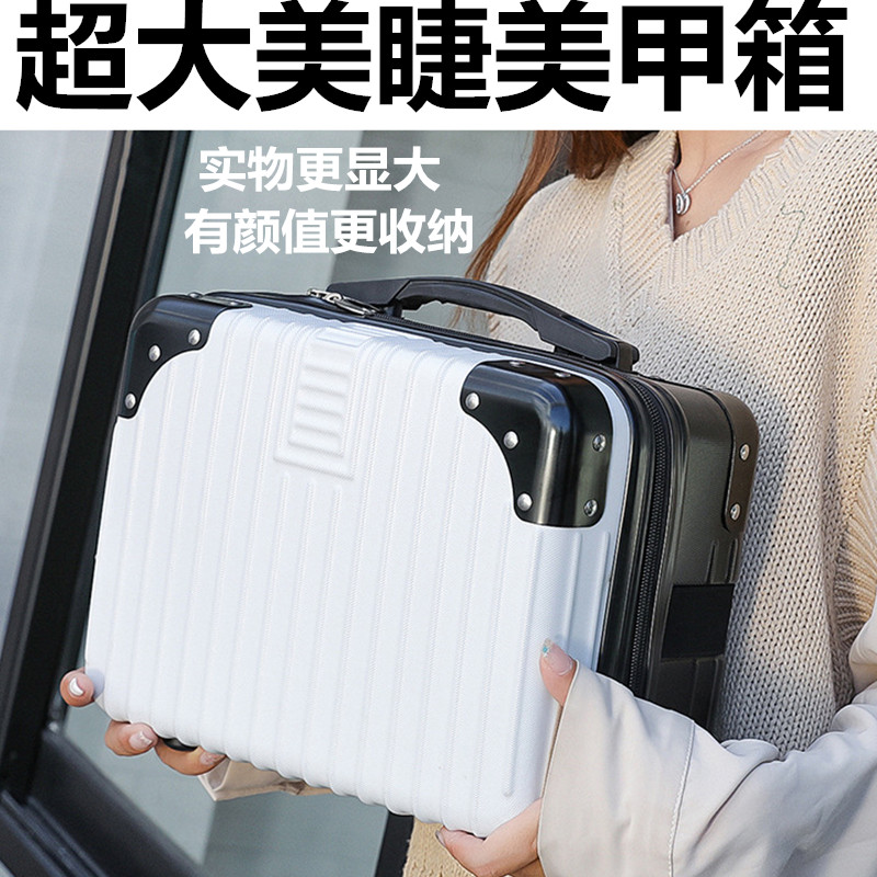 Beautiful eyelash manicure door-to-door portable high-end high-end professional makeup artist and cosmetics storage bag tattoo embroidery toolbox