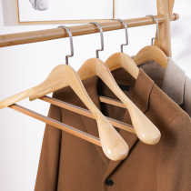 Wide shoulder vintage wood non-slip non-trace wardrobe household hangers Clothing store solid wood suit hangers clothing support