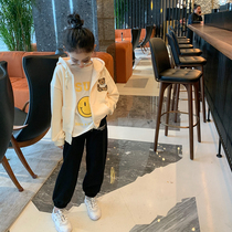 No. 7 Tongcang Girls Coat Spring and Autumn 2020 New Korean Style Western Style Childrens Casual Hooded Coat Cartoon Cardigan