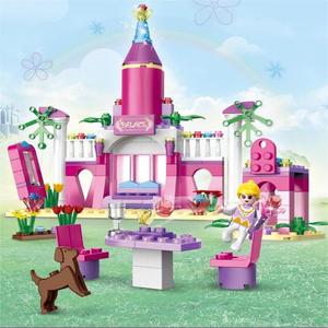六一儿童节女孩拼装积高玩具益智力冰雪公主奇缘城堡马车生日礼物