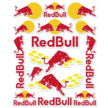 Suitable for red bull sponsor reflective sticker honda