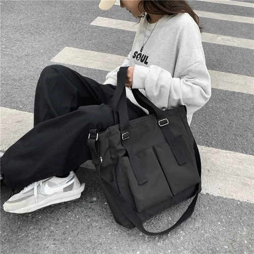 Водонепроницаемая сумка, шоппер, сумка на одно плечо, вместительный и большой тканевый мешок, сумка через плечо, универсальный брендовый ранец для школьников