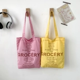 Небольшой дизайнерский розовый шоппер, японская универсальная сумка на одно плечо, льняная сумка для путешествий, тренд сезона