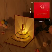 [Индивидуально] Color Cake Red+Music+Light+конверт