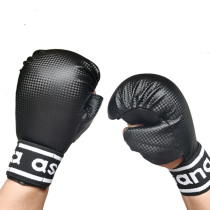 Nouveaux gants de boxe gants de karaté une pièce demi-doigt protection épaississante pour enfants combat Sanda pour hommes et femmes